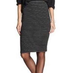LAST CHANCE! Black Striped Pencil Skirt Sz S